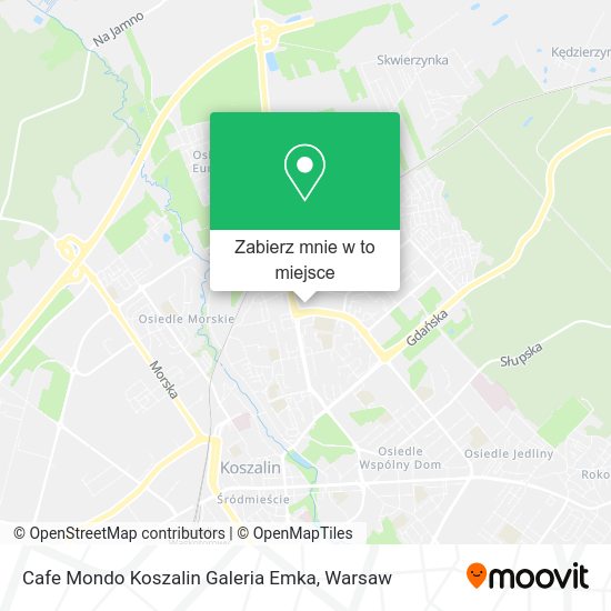 Mapa Cafe Mondo Koszalin Galeria Emka