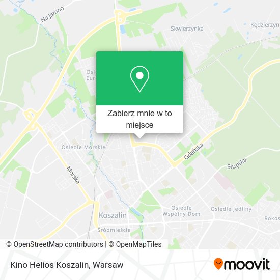 Mapa Kino Helios Koszalin