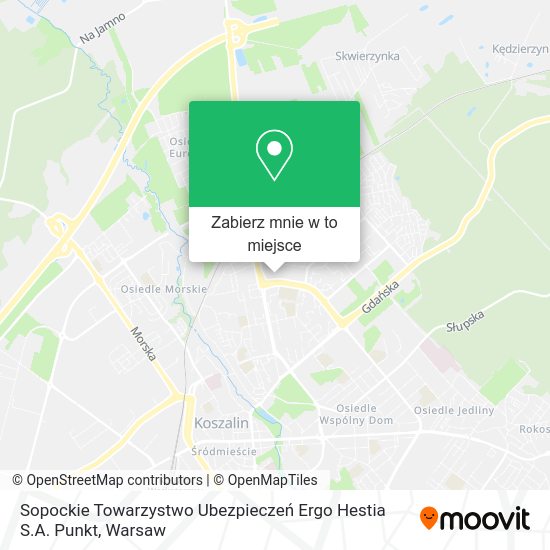 Mapa Sopockie Towarzystwo Ubezpieczeń Ergo Hestia S.A. Punkt