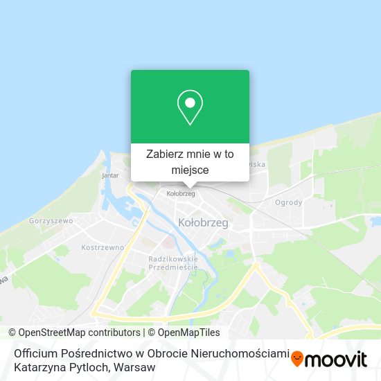 Mapa Officium Pośrednictwo w Obrocie Nieruchomościami Katarzyna Pytloch