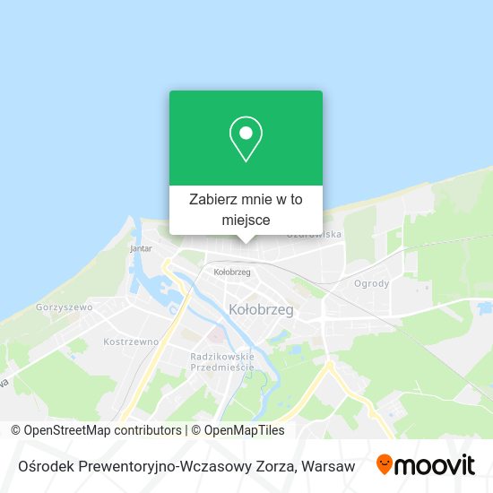 Mapa Ośrodek Prewentoryjno-Wczasowy Zorza