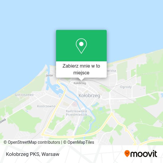 Mapa Kołobrzeg PKS