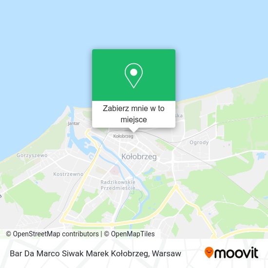 Mapa Bar Da Marco Siwak Marek Kołobrzeg