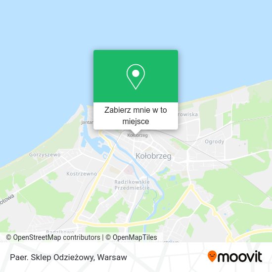 Mapa Paer. Sklep Odzieżowy