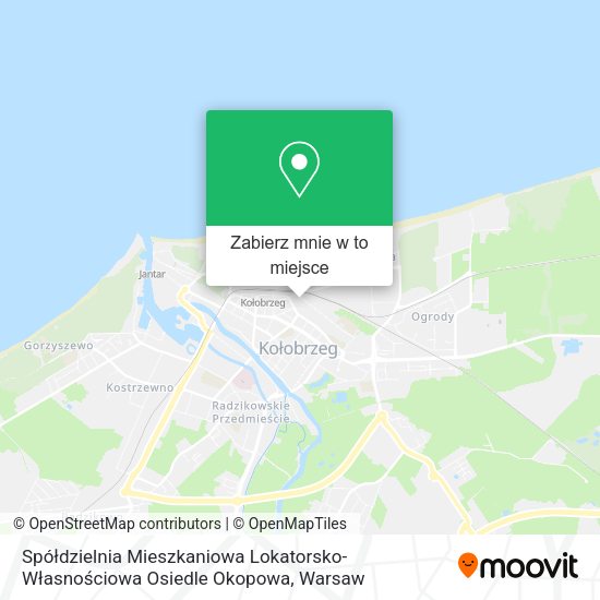 Mapa Spółdzielnia Mieszkaniowa Lokatorsko-Własnościowa Osiedle Okopowa