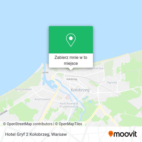 Mapa Hotel Gryf 2 Kołobrzeg