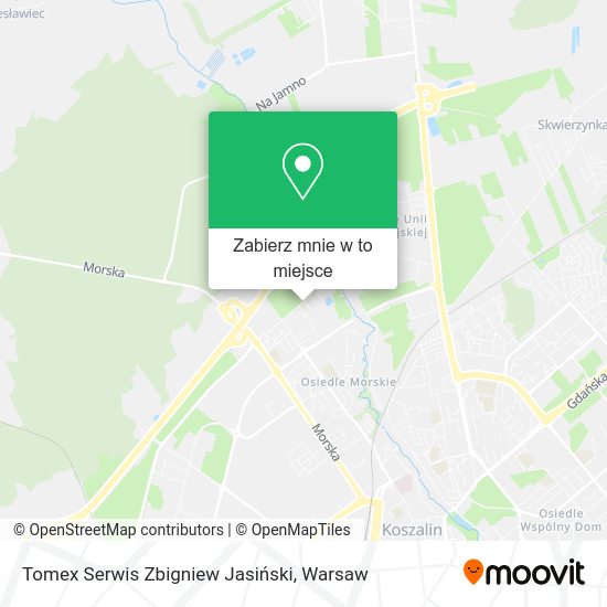 Mapa Tomex Serwis Zbigniew Jasiński