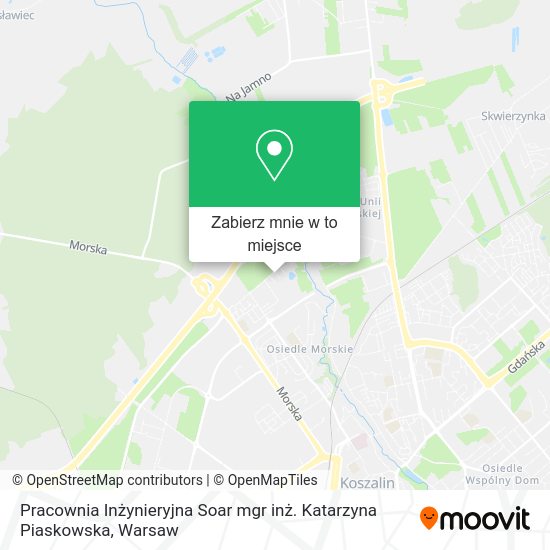 Mapa Pracownia Inżynieryjna Soar mgr inż. Katarzyna Piaskowska