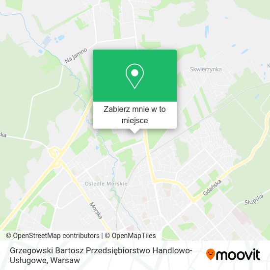 Mapa Grzegowski Bartosz Przedsiębiorstwo Handlowo-Usługowe