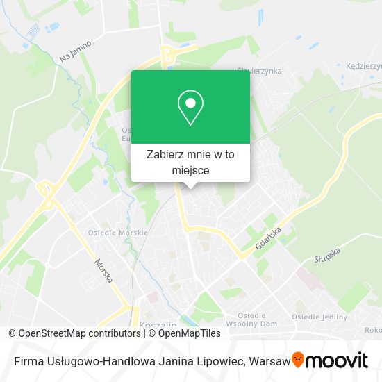 Mapa Firma Usługowo-Handlowa Janina Lipowiec