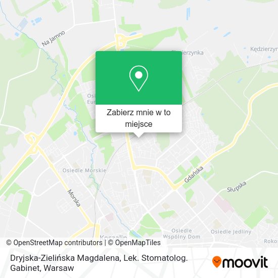 Mapa Dryjska-Zielińska Magdalena, Lek. Stomatolog. Gabinet