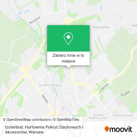 Mapa Izoterbud. Hurtownia Pokryć Dachowych i Akcesoriów