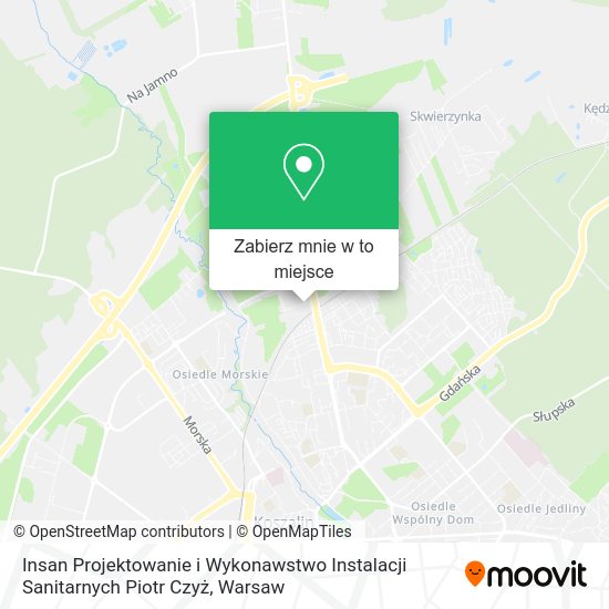 Mapa Insan Projektowanie i Wykonawstwo Instalacji Sanitarnych Piotr Czyż