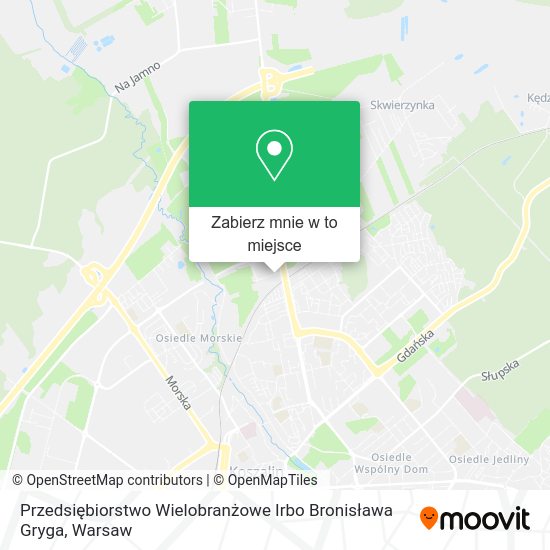 Mapa Przedsiębiorstwo Wielobranżowe Irbo Bronisława Gryga