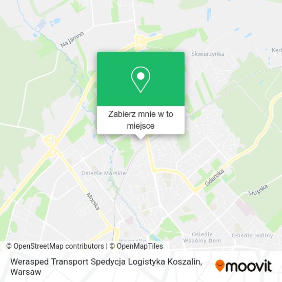 Mapa Werasped Transport Spedycja Logistyka Koszalin