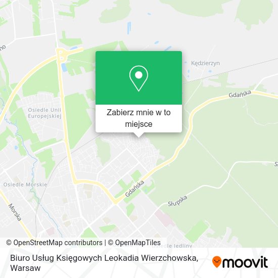 Mapa Biuro Usług Księgowych Leokadia Wierzchowska