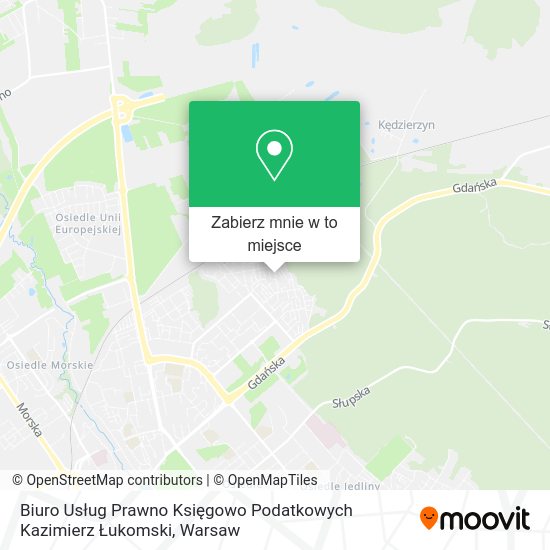 Mapa Biuro Usług Prawno Księgowo Podatkowych Kazimierz Łukomski