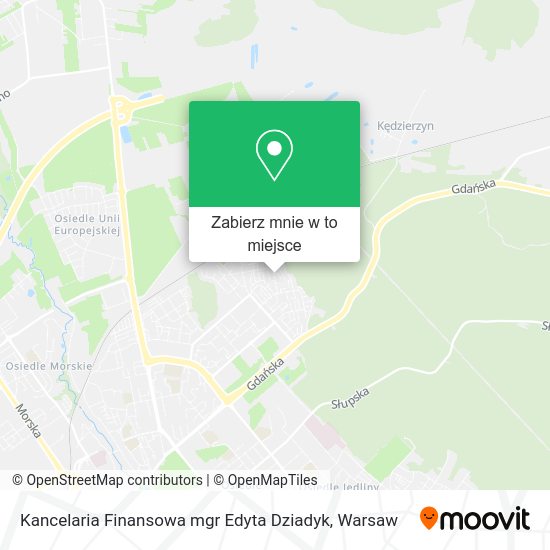 Mapa Kancelaria Finansowa mgr Edyta Dziadyk