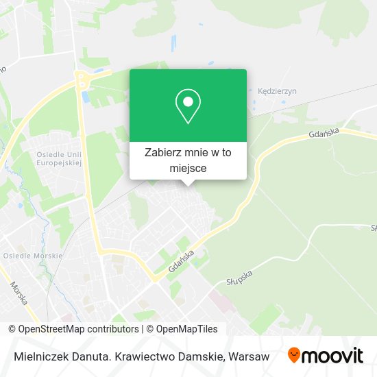 Mapa Mielniczek Danuta. Krawiectwo Damskie