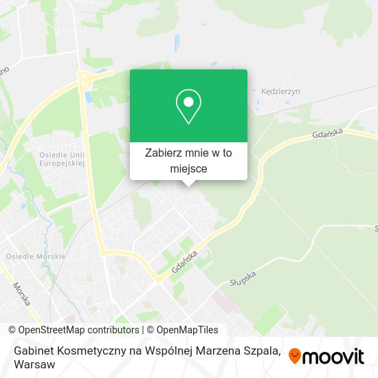 Mapa Gabinet Kosmetyczny na Wspólnej Marzena Szpala