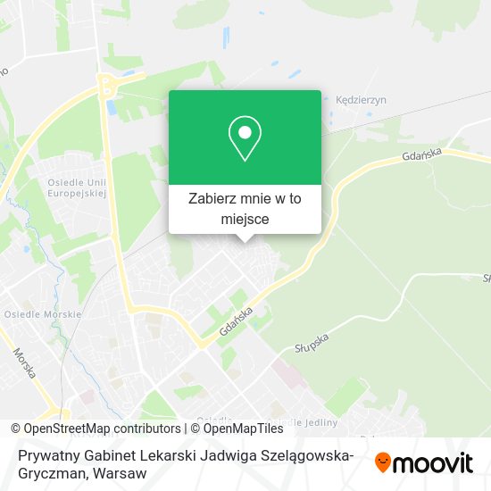 Mapa Prywatny Gabinet Lekarski Jadwiga Szelągowska-Gryczman