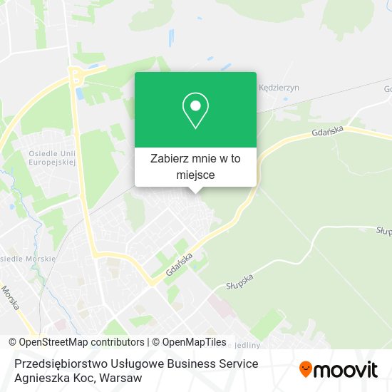 Mapa Przedsiębiorstwo Usługowe Business Service Agnieszka Koc