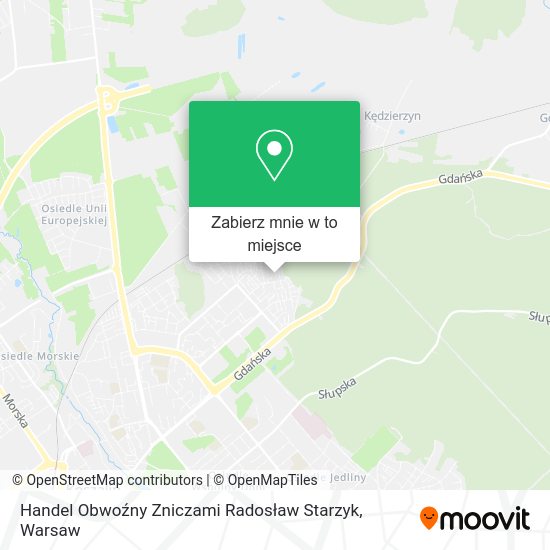 Mapa Handel Obwoźny Zniczami Radosław Starzyk