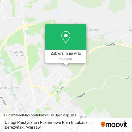 Mapa Usługi Plastyczne i Reklamowe Plan B Łukasz Bereżyński