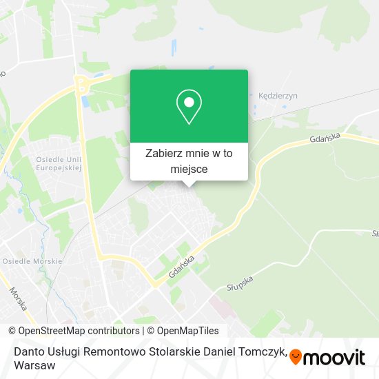 Mapa Danto Usługi Remontowo Stolarskie Daniel Tomczyk