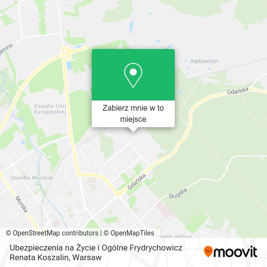 Mapa Ubezpieczenia na Życie i Ogólne Frydrychowicz Renata Koszalin