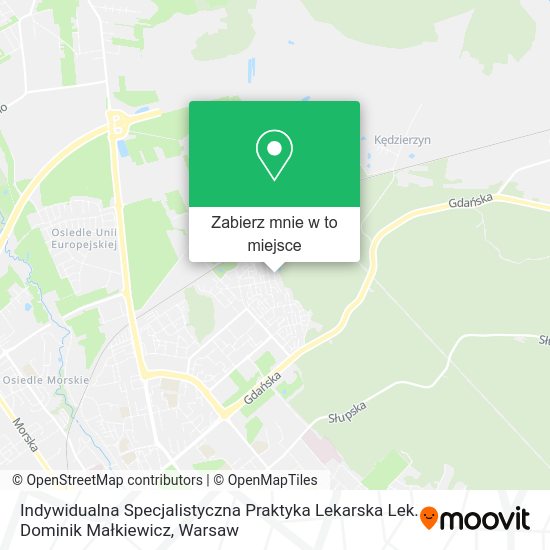 Mapa Indywidualna Specjalistyczna Praktyka Lekarska Lek. Dominik Małkiewicz