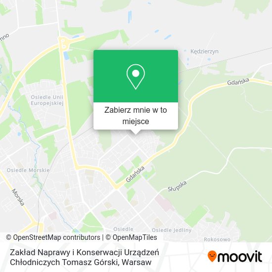 Mapa Zakład Naprawy i Konserwacji Urządzeń Chłodniczych Tomasz Górski