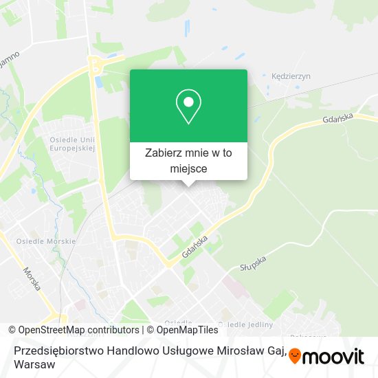 Mapa Przedsiębiorstwo Handlowo Usługowe Mirosław Gaj