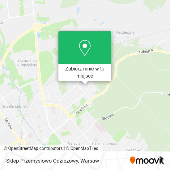 Mapa Sklep Przemyslowo Odziezowy