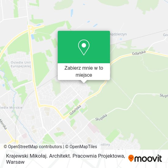 Mapa Krajewski Mikołaj. Architekt. Pracownia Projektowa