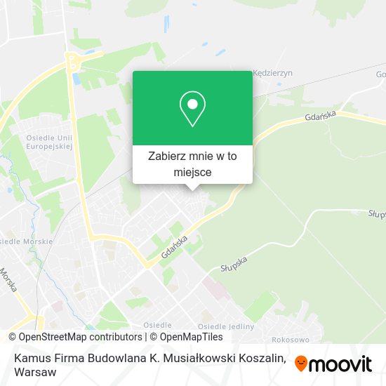 Mapa Kamus Firma Budowlana K. Musiałkowski Koszalin