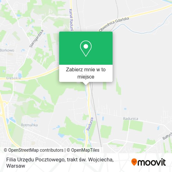 Mapa Filia Urzędu Pocztowego, trakt św. Wojciecha