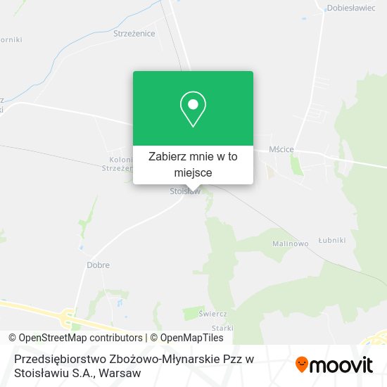 Mapa Przedsiębiorstwo Zbożowo-Młynarskie Pzz w Stoisławiu S.A.