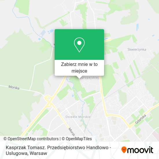 Mapa Kasprzak Tomasz. Przedsiębiorstwo Handlowo - Usługowa