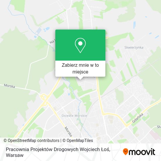 Mapa Pracownia Projektów Drogowych Wojciech Łoś