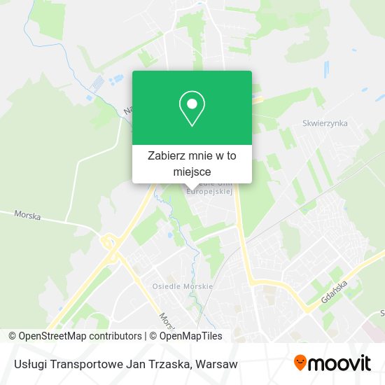 Mapa Usługi Transportowe Jan Trzaska