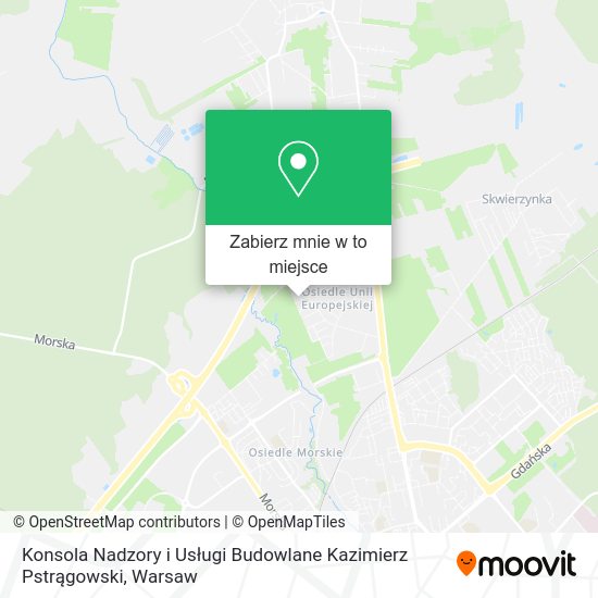 Mapa Konsola Nadzory i Usługi Budowlane Kazimierz Pstrągowski