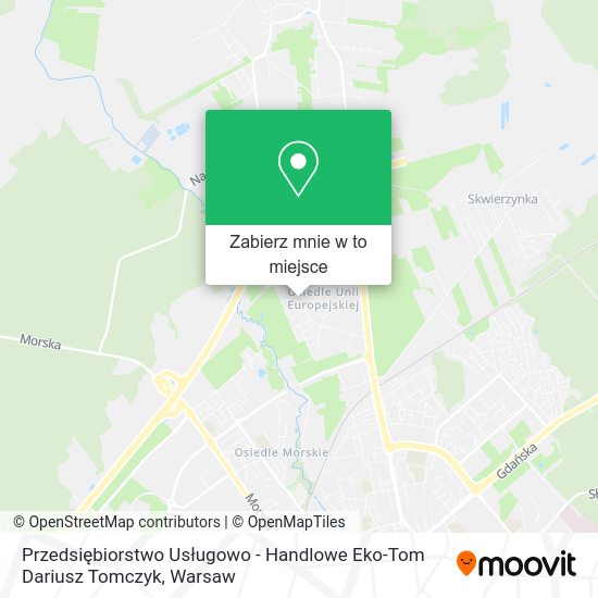 Mapa Przedsiębiorstwo Usługowo - Handlowe Eko-Tom Dariusz Tomczyk