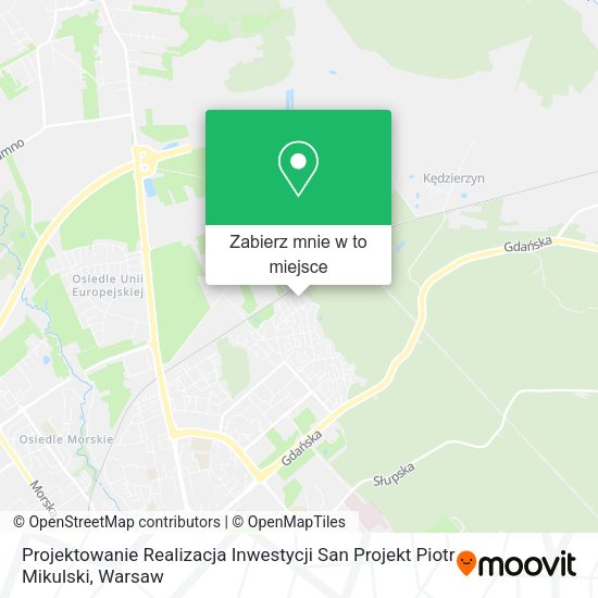 Mapa Projektowanie Realizacja Inwestycji San Projekt Piotr Mikulski