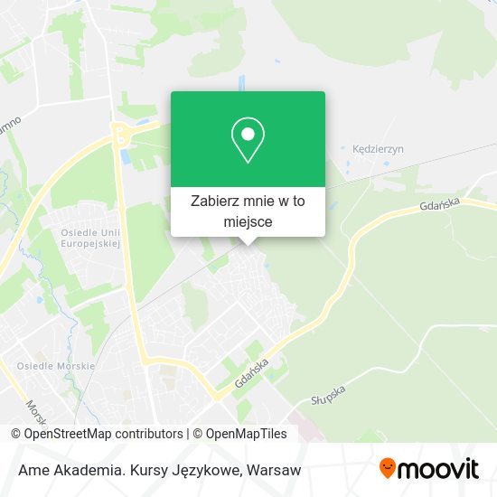 Mapa Ame Akademia. Kursy Językowe