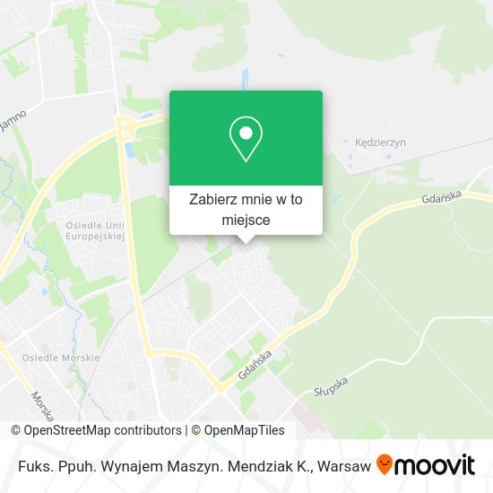 Mapa Fuks. Ppuh. Wynajem Maszyn. Mendziak K.