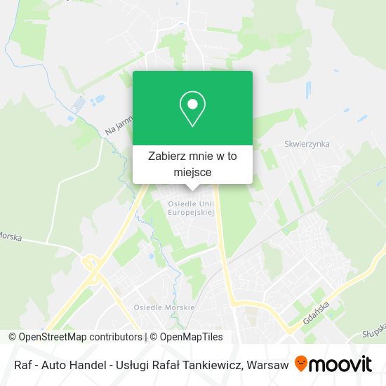 Mapa Raf - Auto Handel - Usługi Rafał Tankiewicz