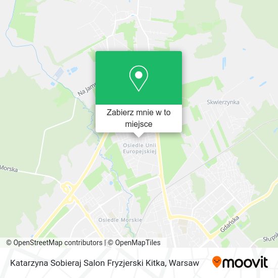 Mapa Katarzyna Sobieraj Salon Fryzjerski Kitka