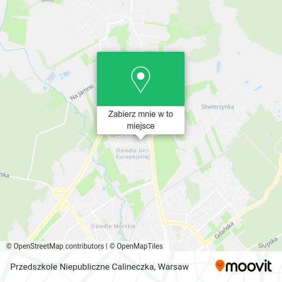 Mapa Przedszkole Niepubliczne Calineczka