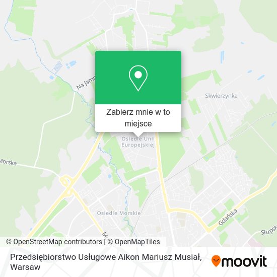 Mapa Przedsiębiorstwo Usługowe Aikon Mariusz Musiał